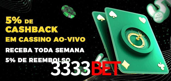 Promoções do cassino ao Vivo 3333bet